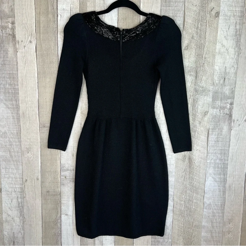 Vintage ST JOHN Lillie Rubin Black
Santana Puff Sleeve Beaded Trim Evening
Dress - Picture 6 of 9